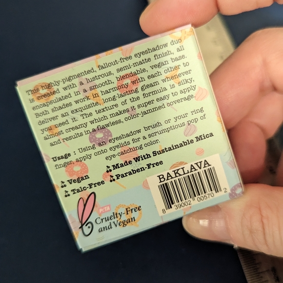 EYE SHADOW DUO Trifle Cosmetics Baklava Rose Gold Pistachio Highly Pigmented - Picture 8 of 13